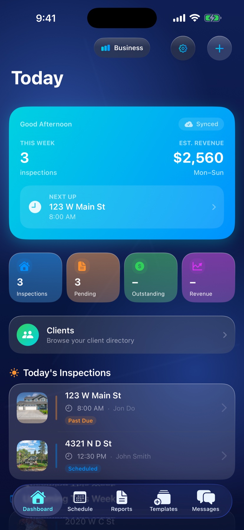 InspectrPlus — center screen